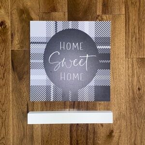 12 x 12 Home Sweet Home sign.